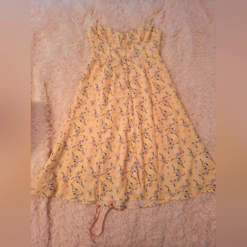 House of CB yellow floral print Annabella dress
